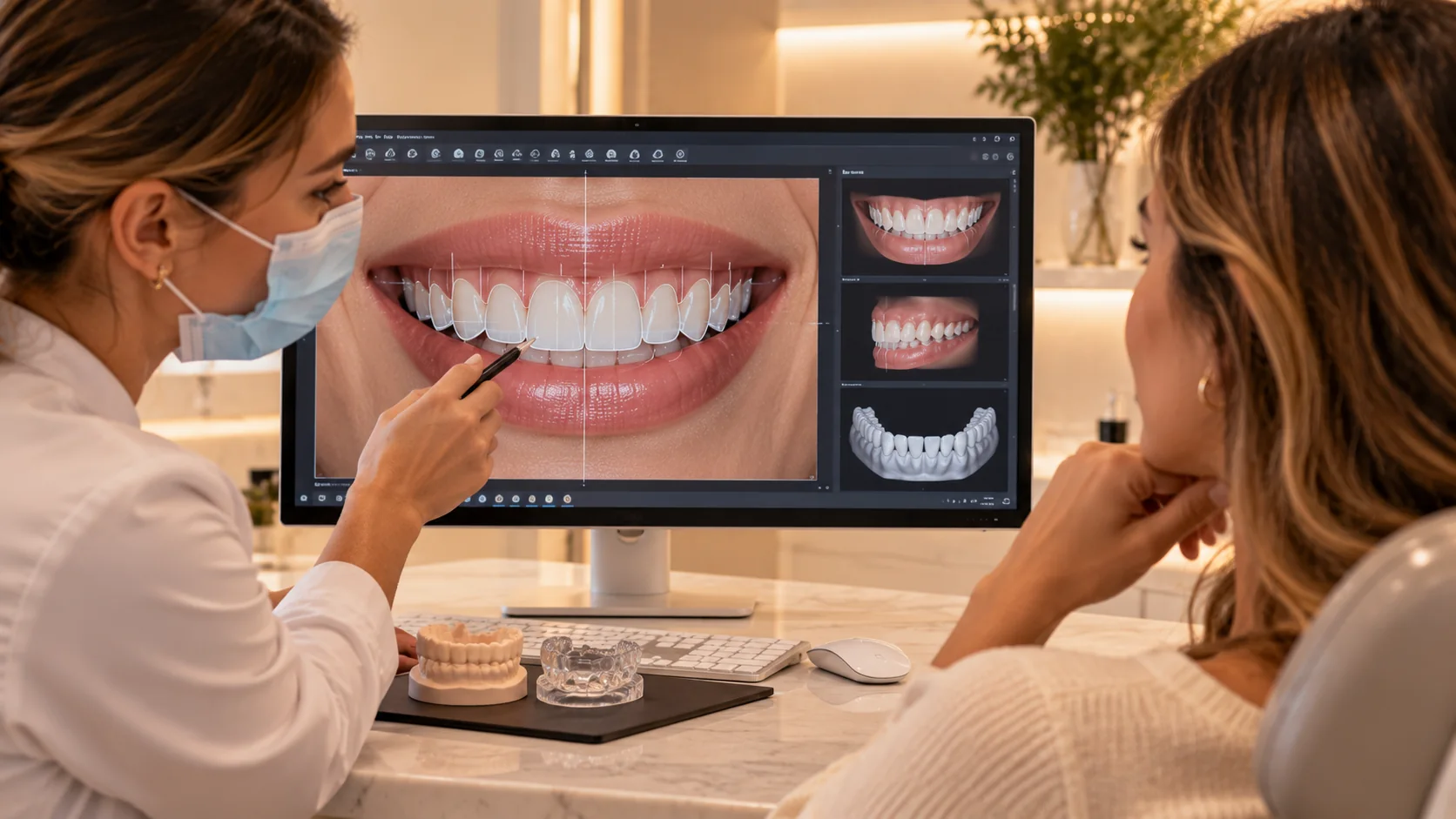 Imagen ilustrativa de una consulta de diseño digital de sonrisa